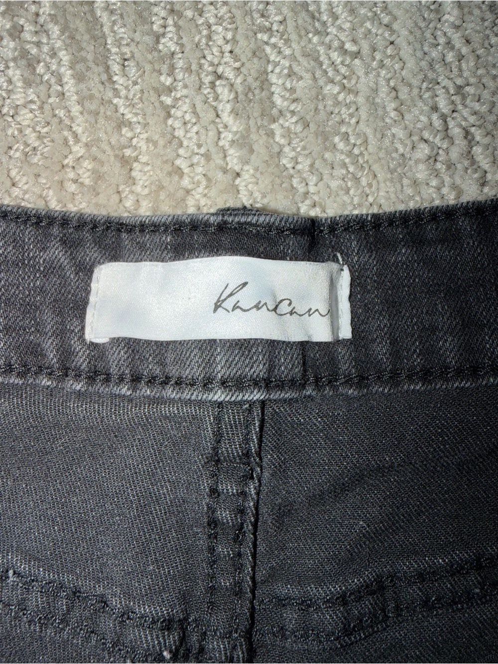 Washed Black Distressed High-Rise Denim Shorts - Picture 4 of 4